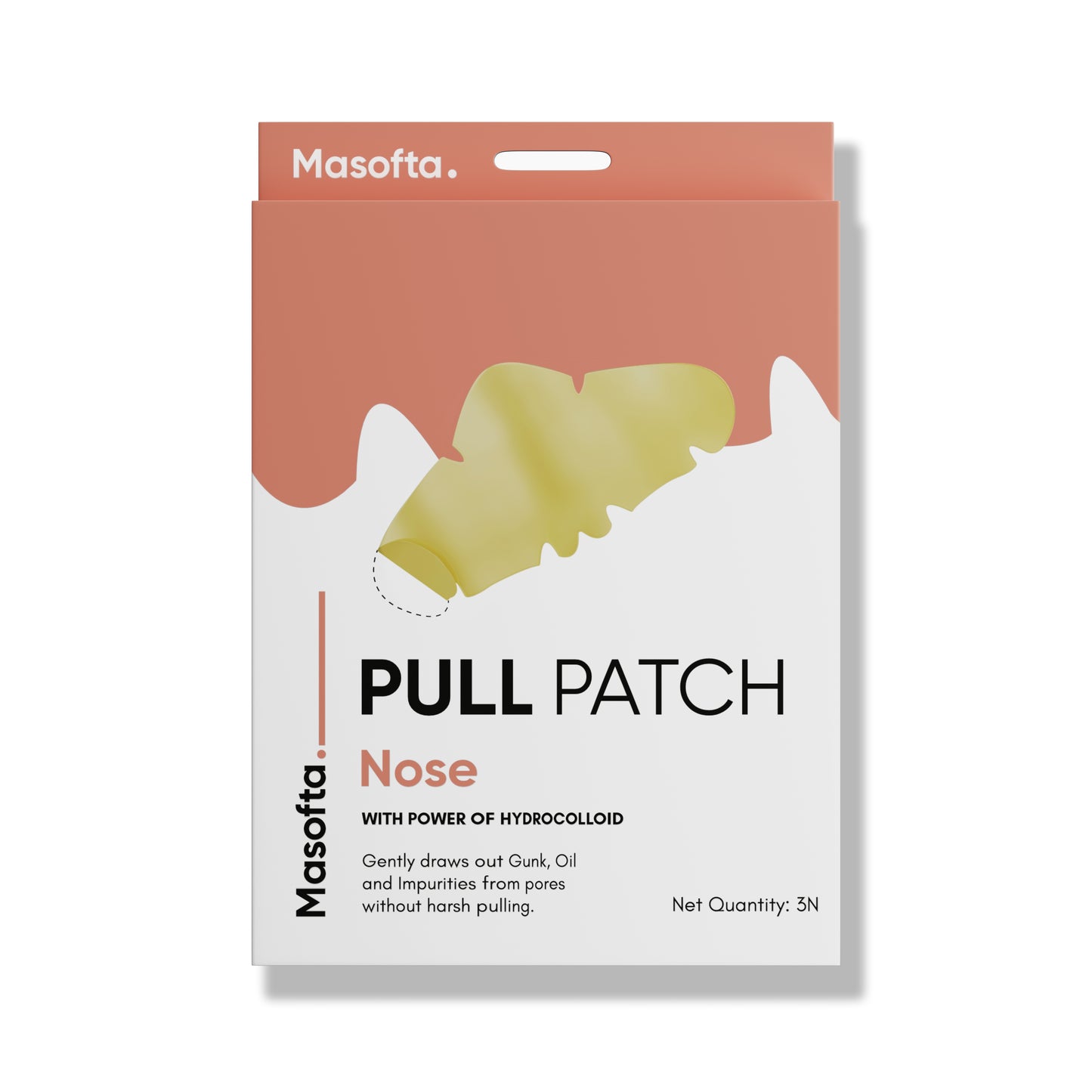 Masofta Pull Patch Nose with Hydrocolloid | Oil, Gunk & Impurity Removal | 3 Pcs
