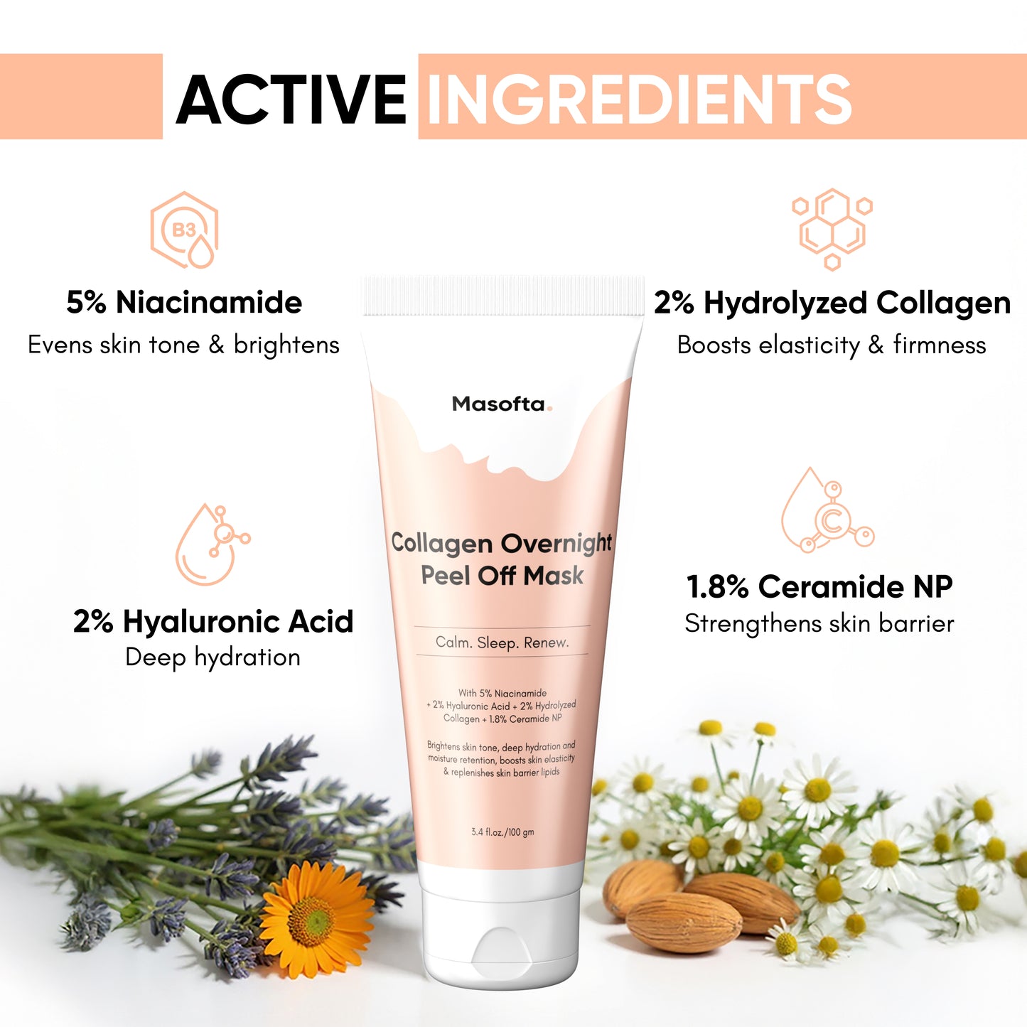 Masofta Collagen Overnight Peel Off Mask