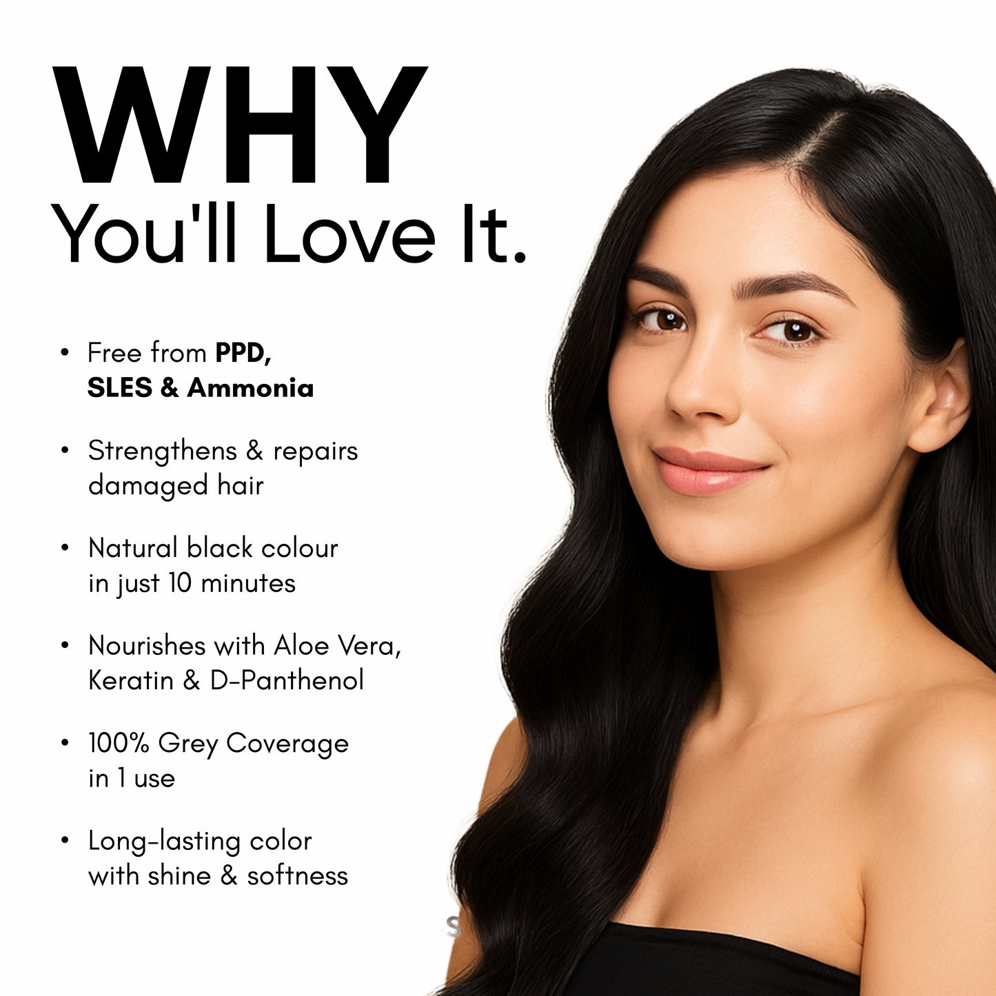 Masofta PPD Free Hair Colouring Shampoo for Grey Hair Coverage, For Both Men & Women, Natural Black (20ML X 5 Pouches)