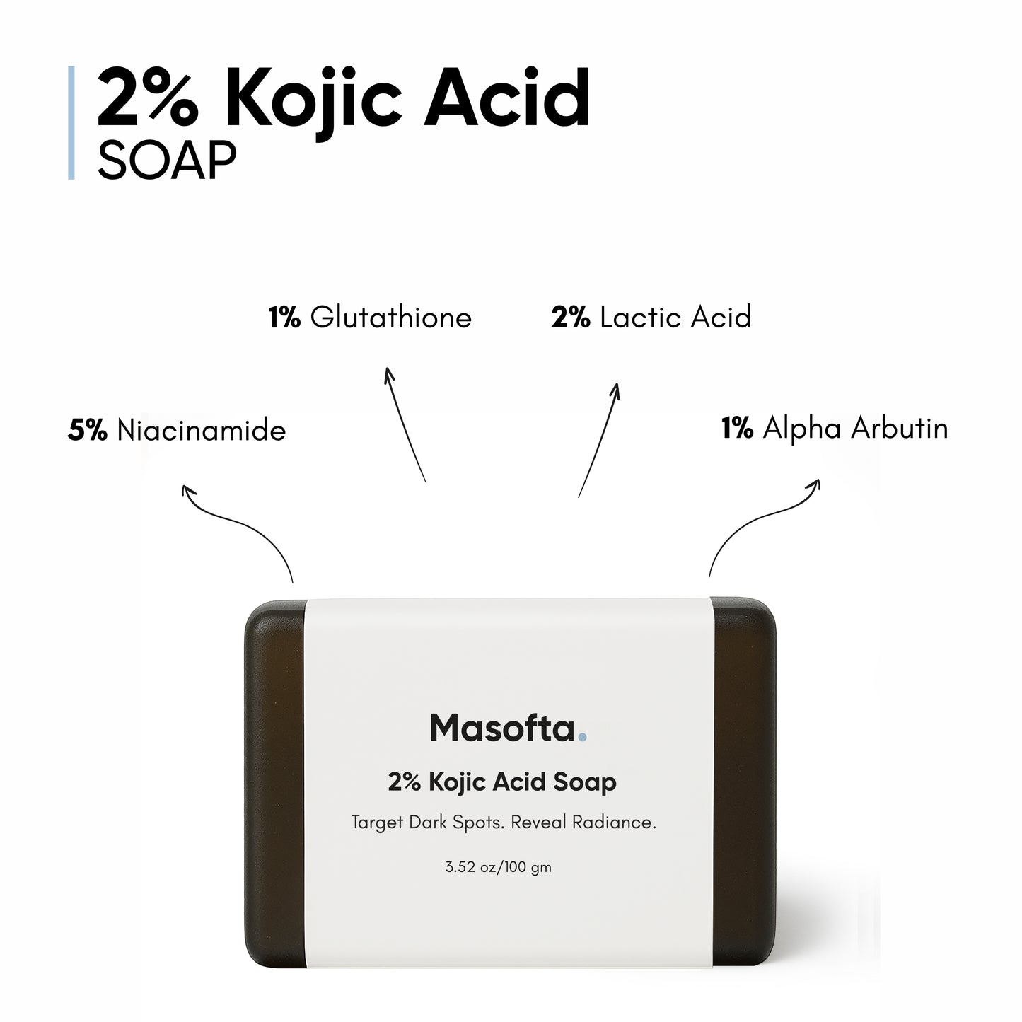 Masofta 2% Kojic Acid Soap | Dark Spot & Pigmentation Care