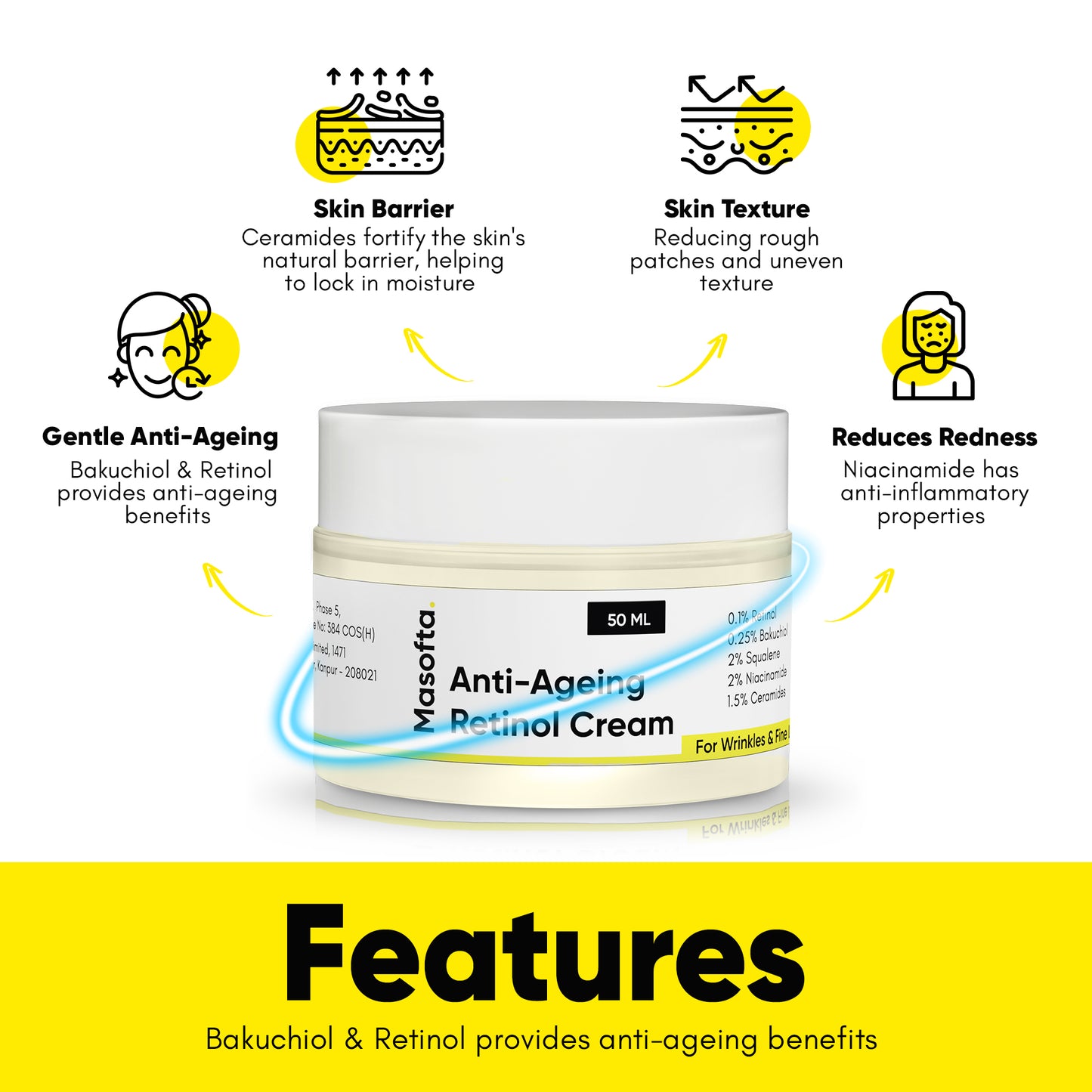 Masofta anti ageing cream features