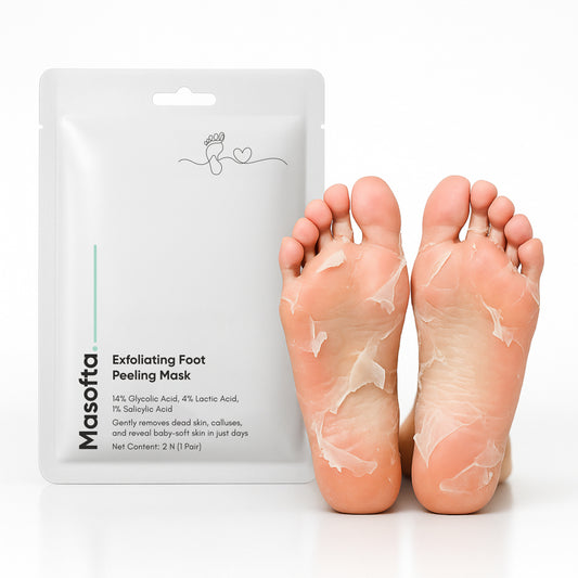 Masofta Exfoliating Foot Peel Mask – Removes Dead Skin & Calluses for Soft Feet