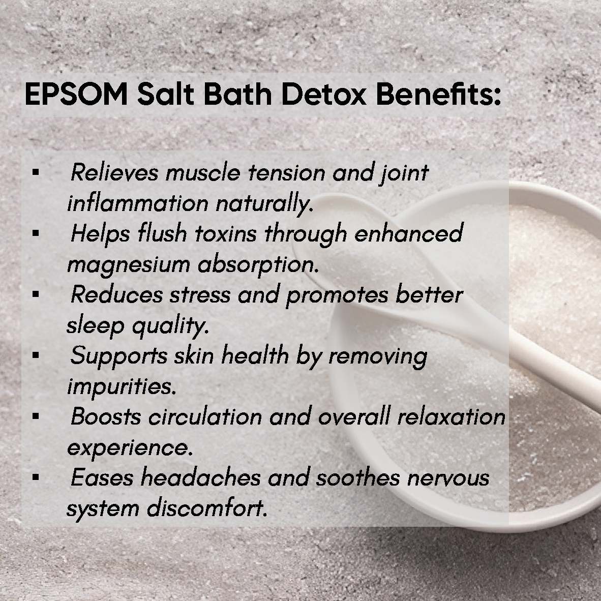 Masofta Epsom Salt for Foot Pain, Body Pain, Stress & Sleep Issues - 900 Gms