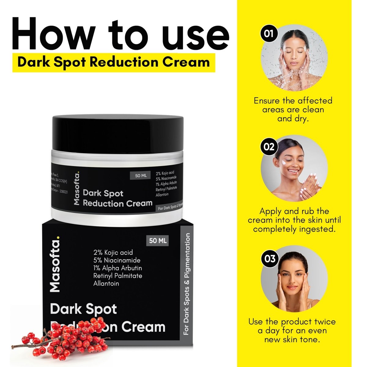 How To Use Masofta Dark Spot Reduction Cream