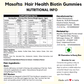 Masofta Hair Health Biotin Gummies Nutritional Info